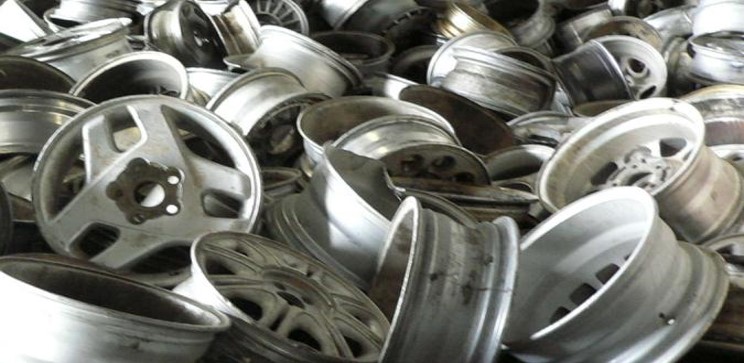 Stock image of aluminum wheels